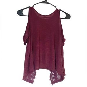 OPEN BACK COLD SHOULDER TOP